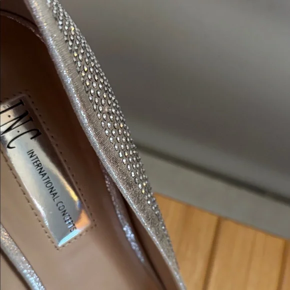 INC International Concepts Silver Crystal-Accented Stiletto Pumps - Picture 2 of 15